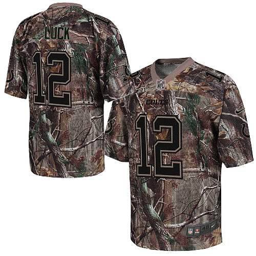 Men's Elite Andrew Luck Nike Jersey Camo - #12 Realtree NFL Indianapolis Colts